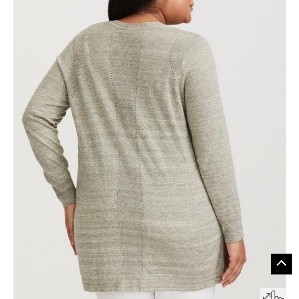 Torrid Cardigan Open Front Longline Sweater - Picture 2 of 2